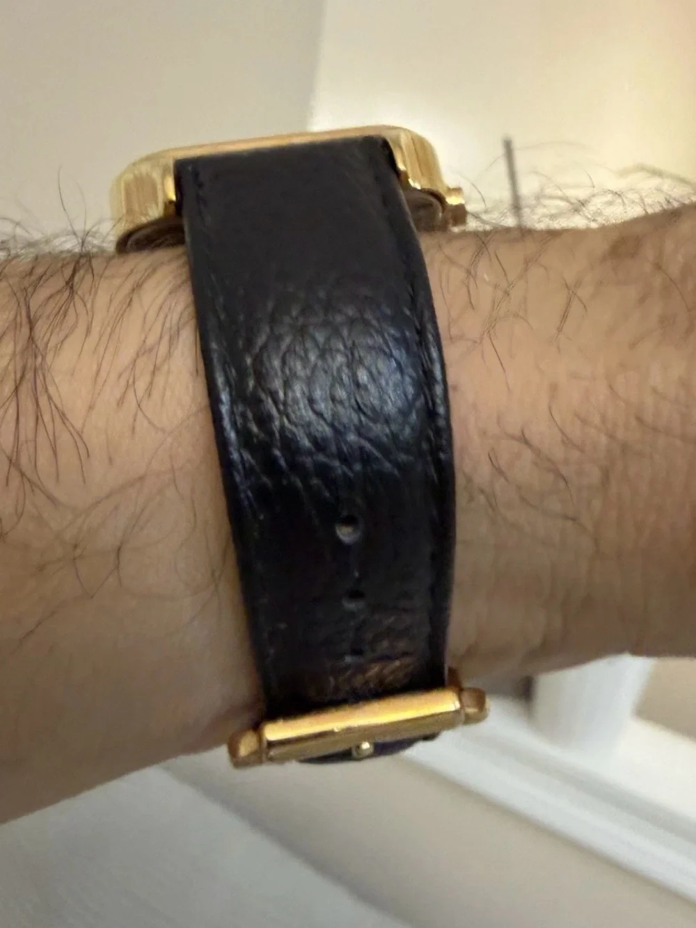 Bronzo Italia Square Chronograph Watch Rose Gold Plated Bronze Roman Numeral
